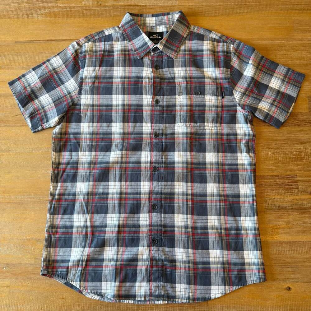 O'Neill Plaid Short Sleeve Button Up Shirt Size S NWOT